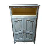 Armoire patinée gris bleu