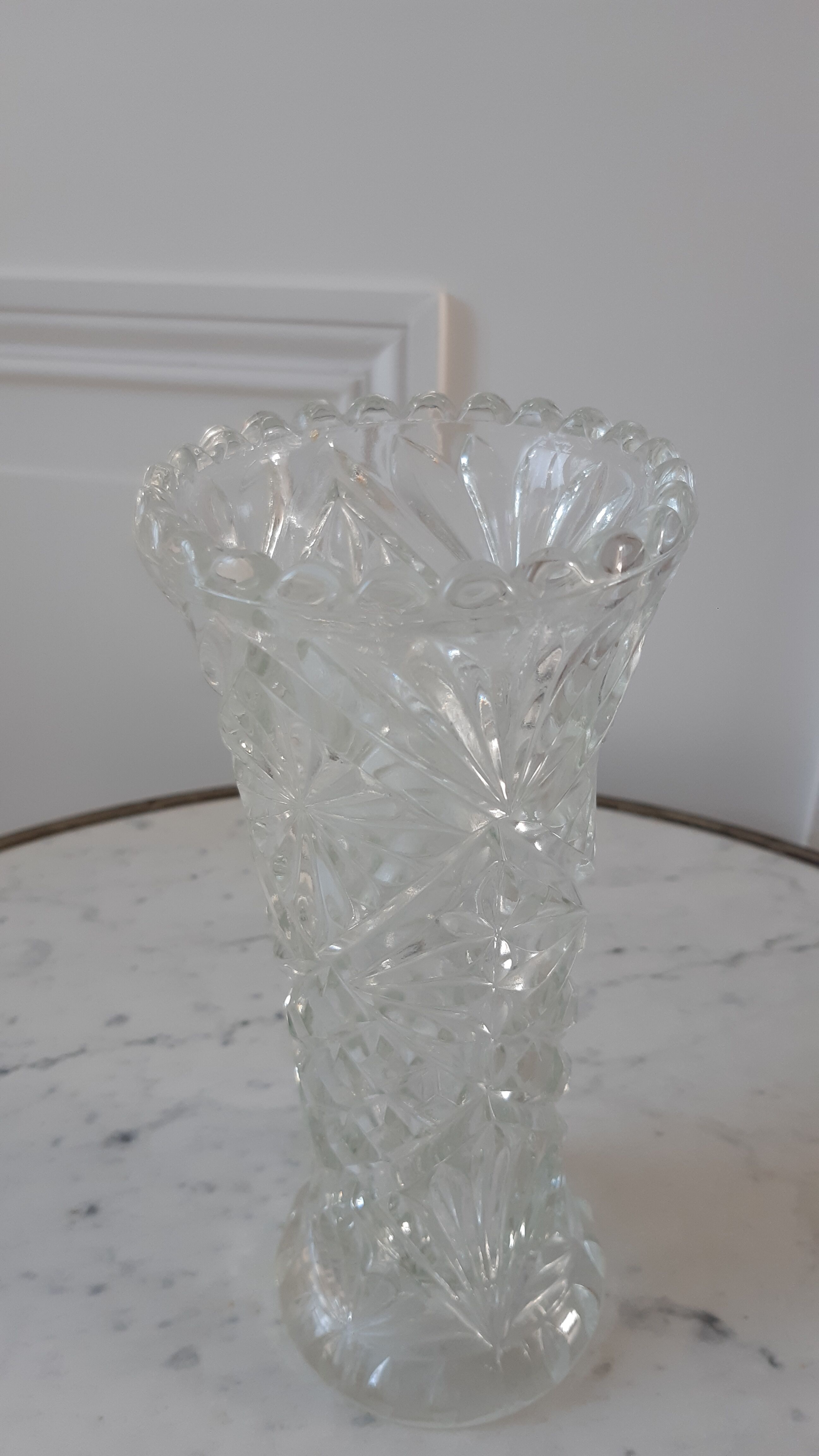 Moulded glass vase 50s