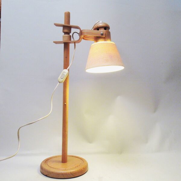 Lampe scandinave en pin années 70/80