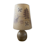 Vintage stoneware lamp signed