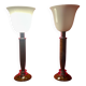 A pair of understated and elegant lamps, vintage, from the 70s-80s.