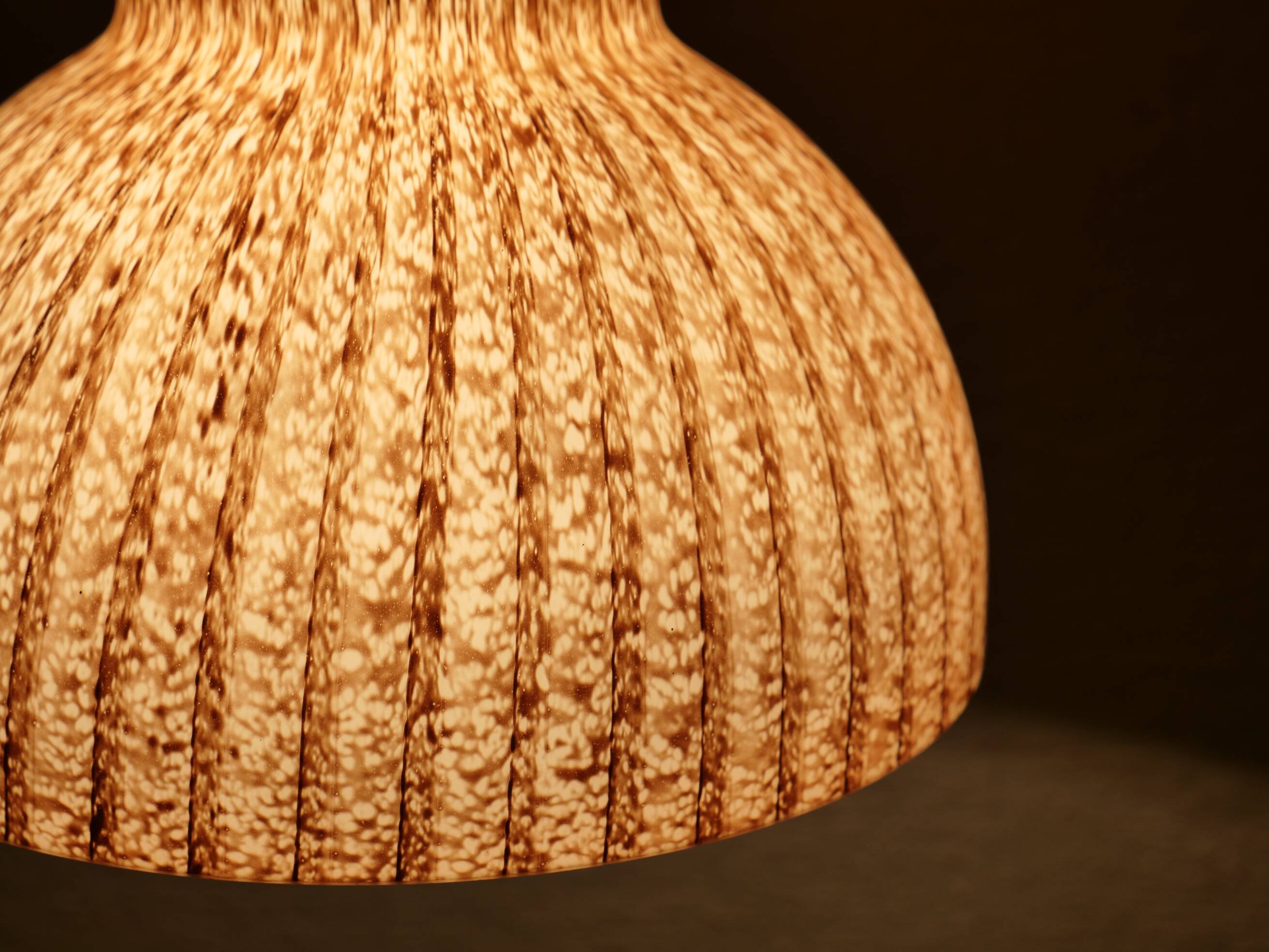 Peill and Putzler Design Glass Hanging Ceiling Lamp 1970s