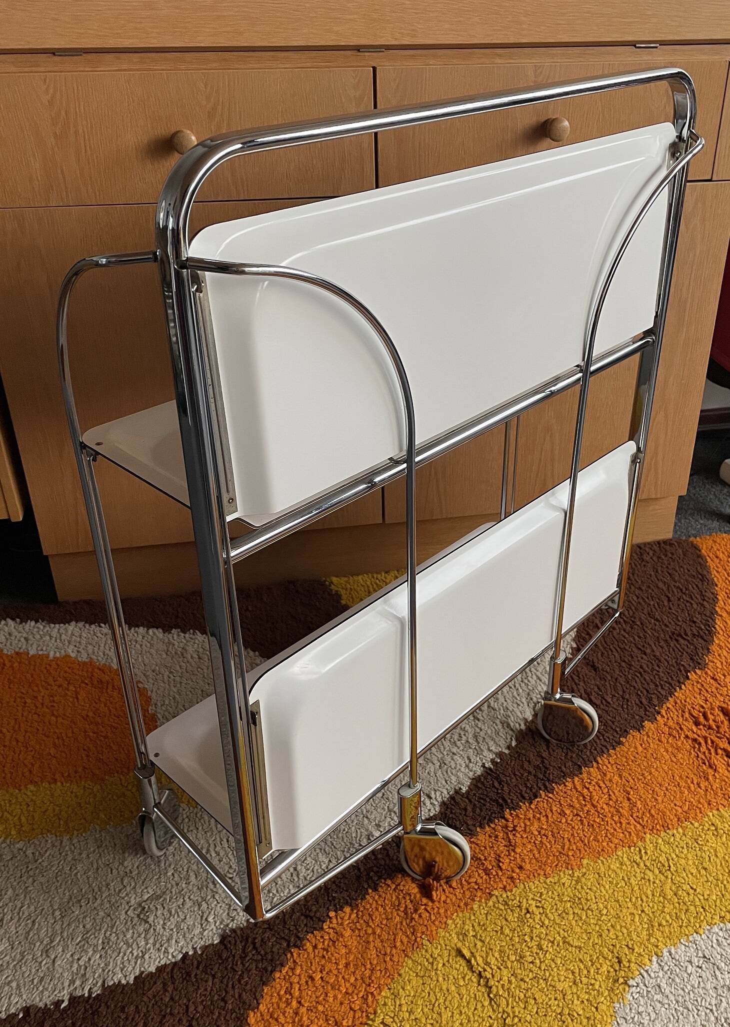 Mid-Century Folding Dinette Serving Cart from Bremshey Gerlinol, 1960s