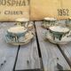 Set of 6 coffee cups with morvan sandstone saucers
