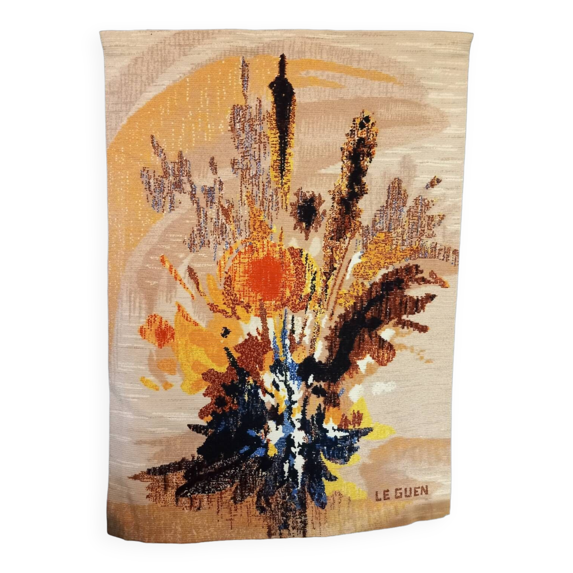 Paris-Aubusson tapestry Manufacture Robert Four. Aurora Flower
