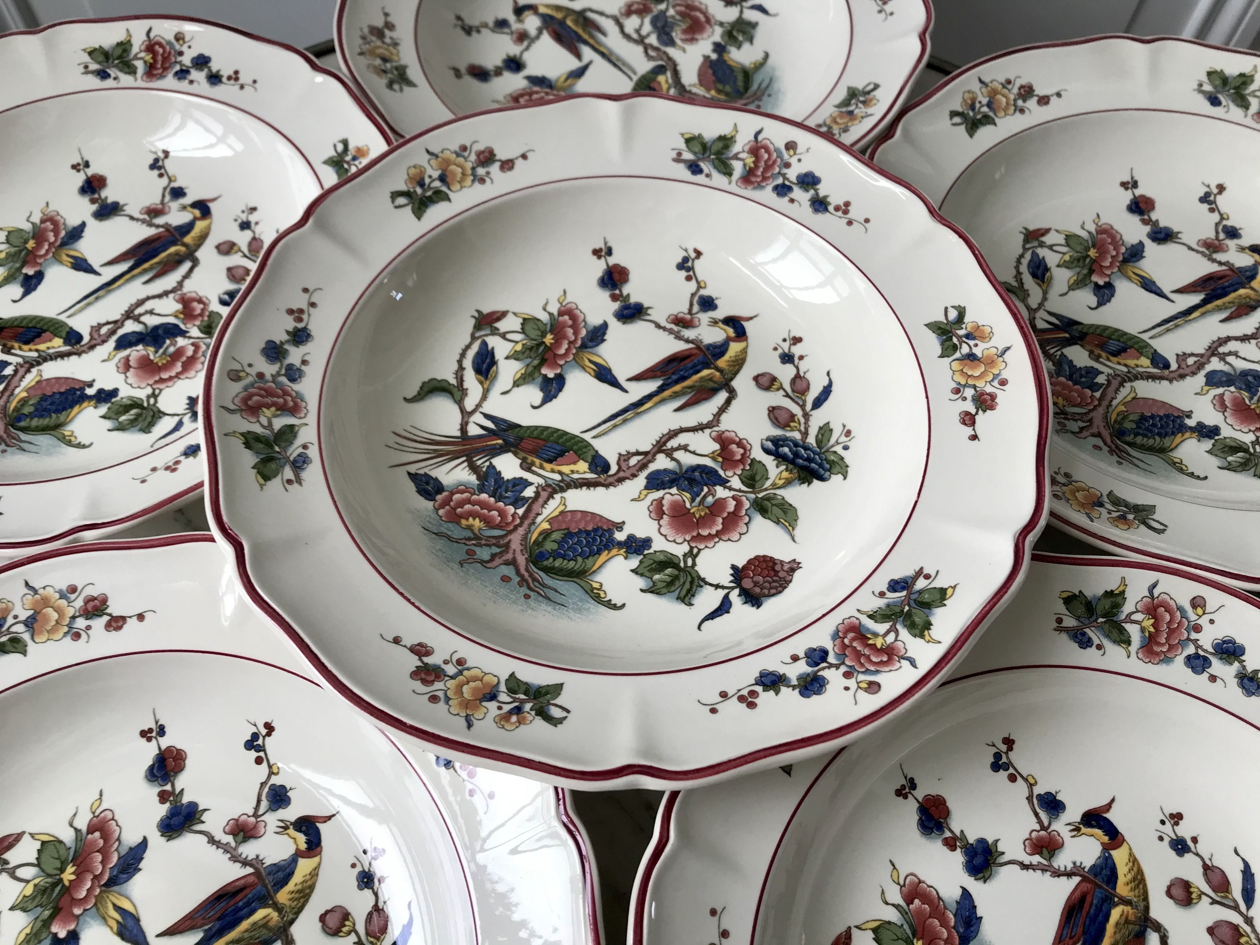 Set of 6 hollow plates Villeroy & Boch model Phoenix years 50-60