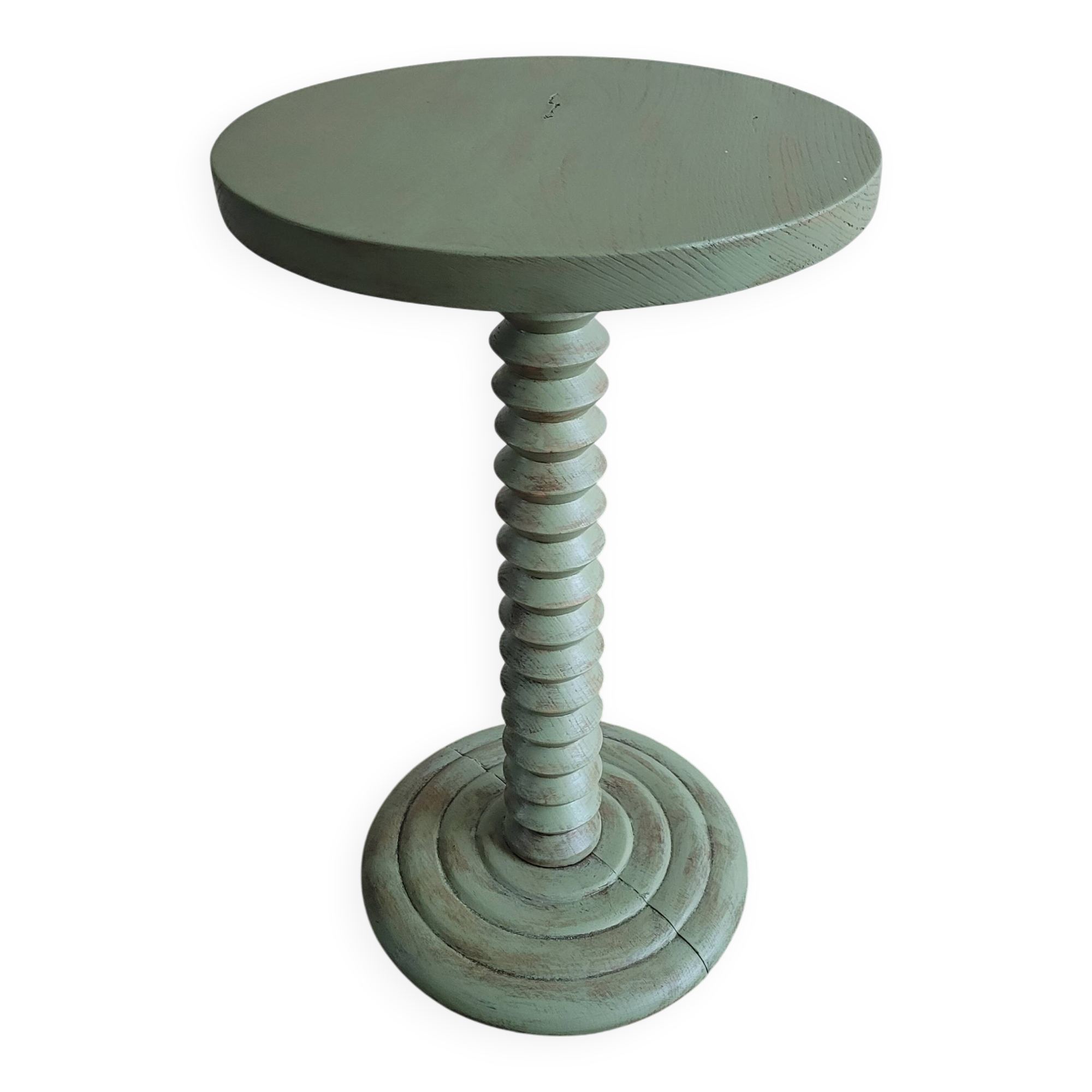 Patinated green gueridon