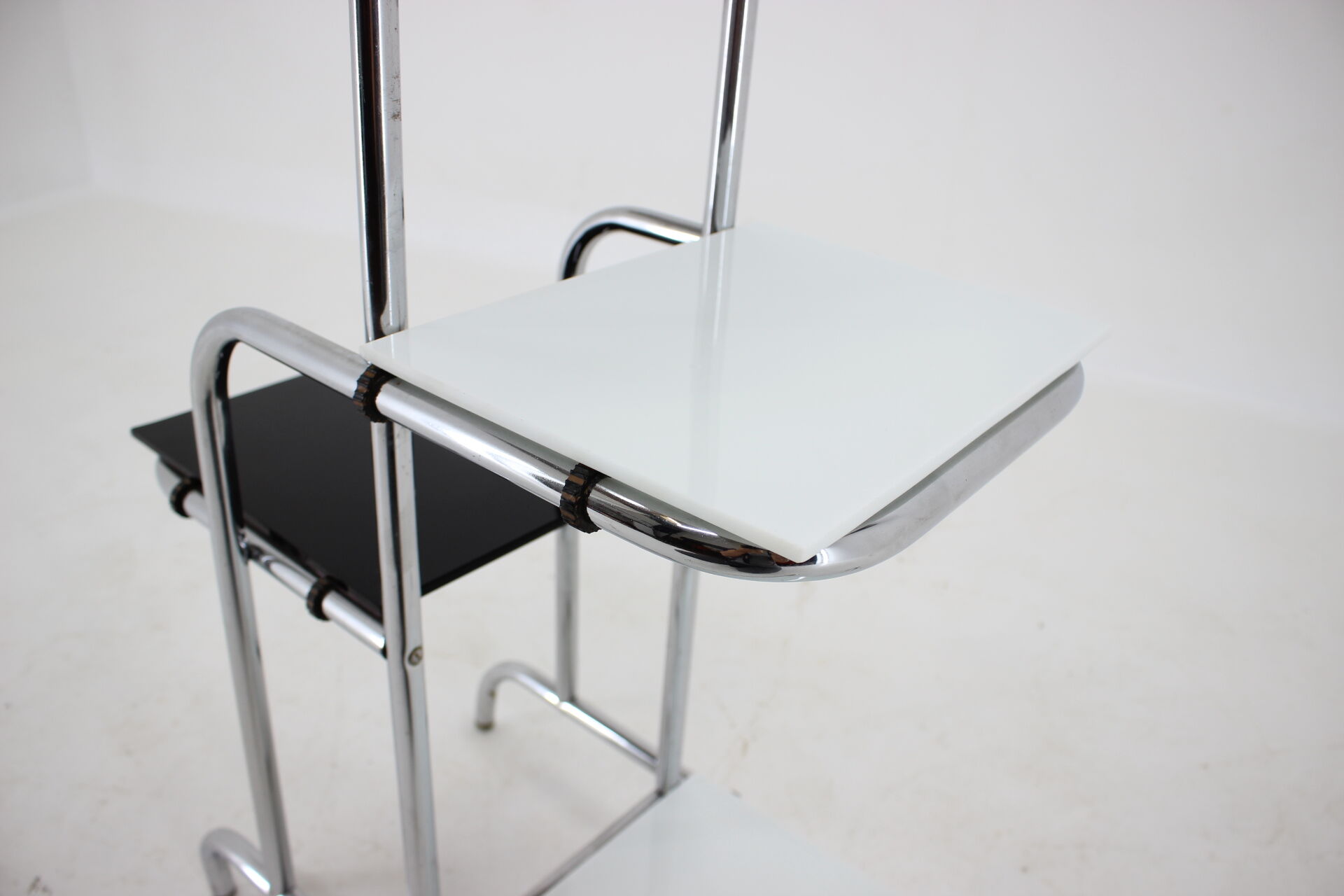 1960s functionalist chrome flower rack