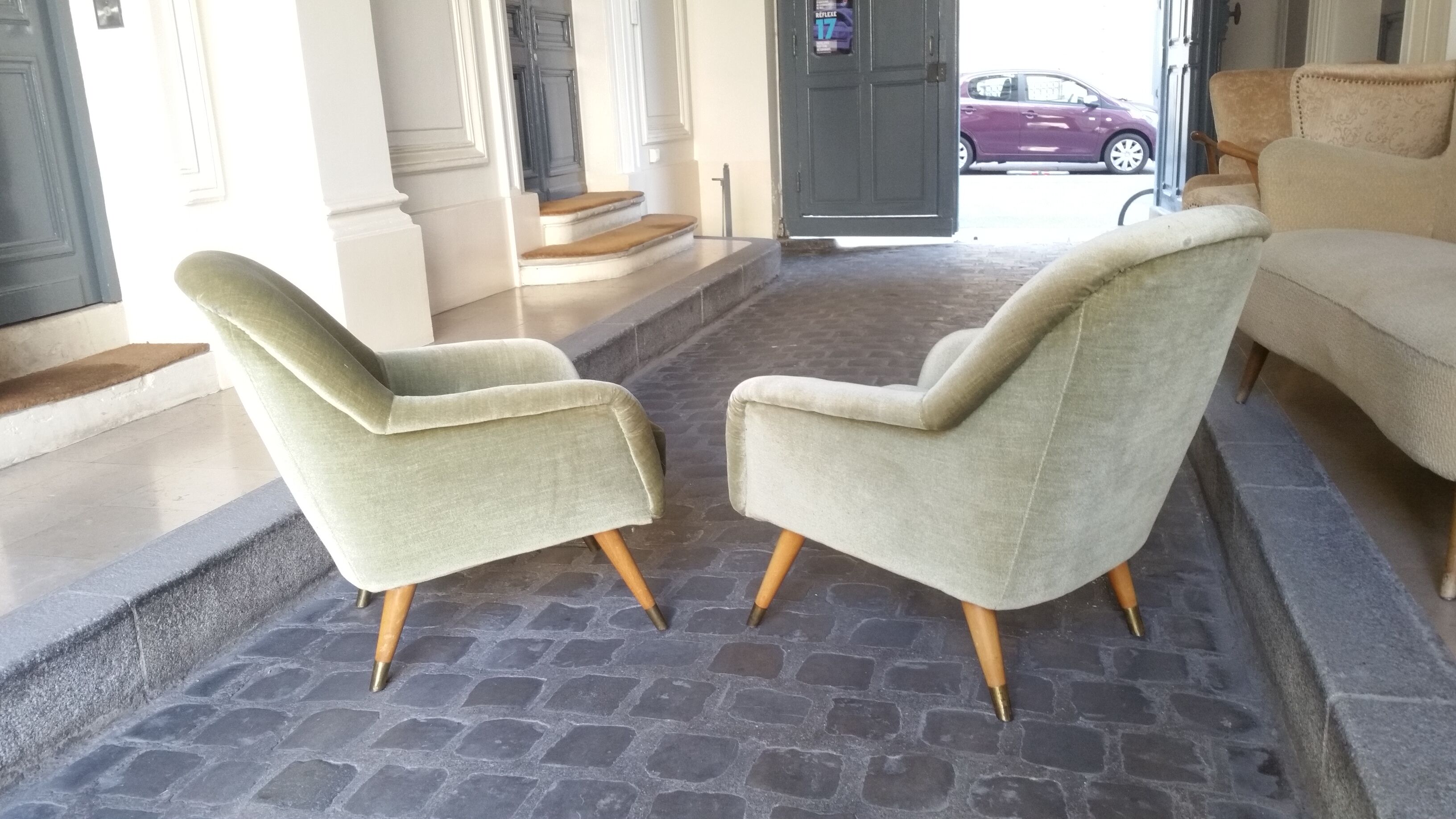 Together chairs Danish club 50 years Organic Green soft iced