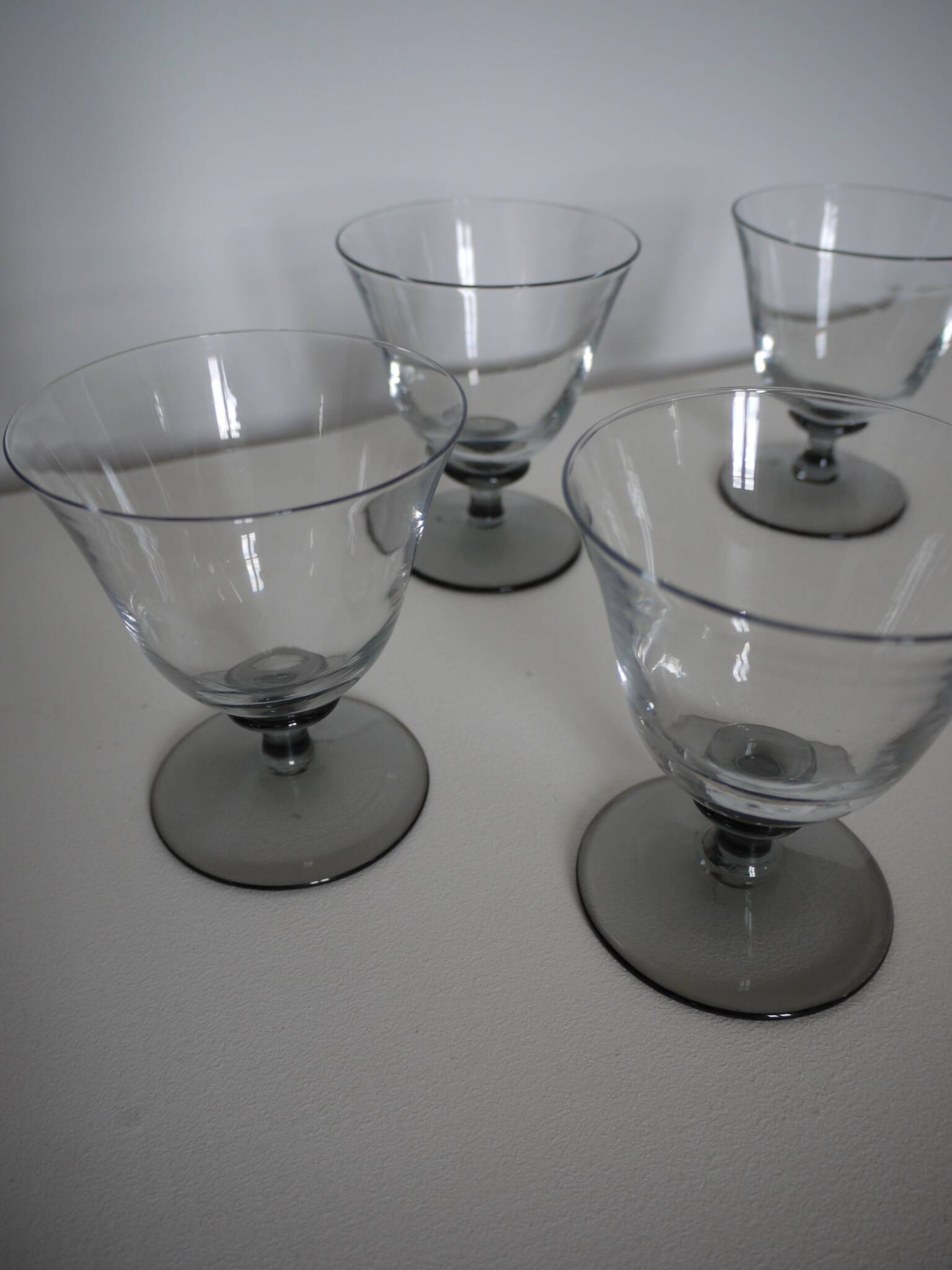 Lot de 4 verres en cristal