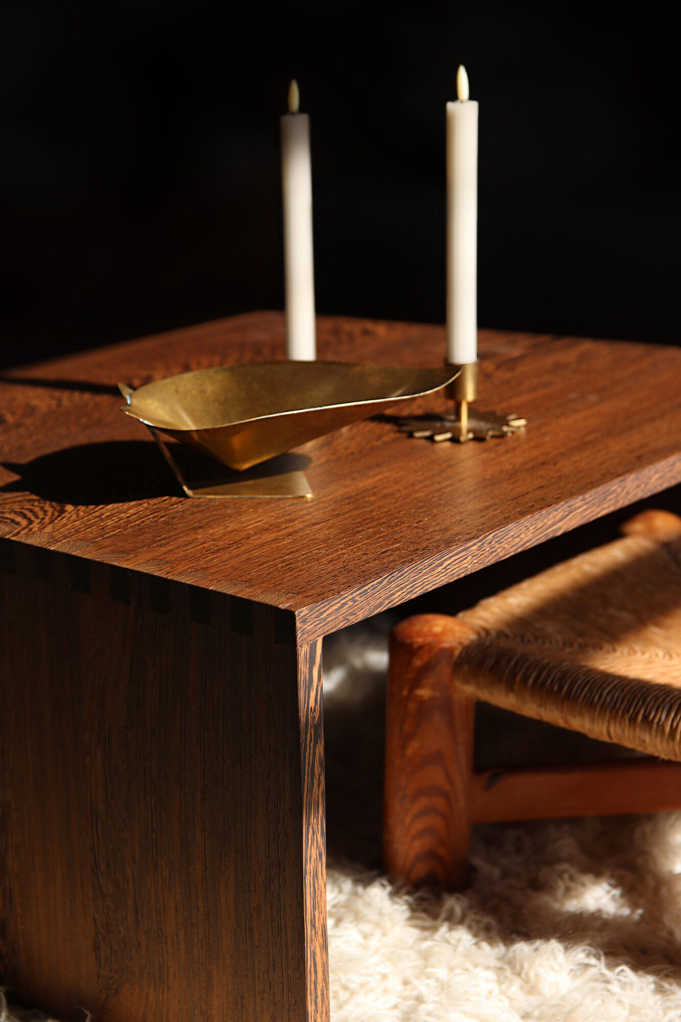Rare brass Mathieu Matégot vide poche, 1950s