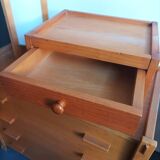 Meuble tiroirs petite commode pin vintage