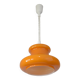 Vintage orange glass pendant light mid century modern retro hanging lamp