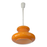 Suspension vintage en verre orange, lampe suspendue rétro moderne du milieu du siècle