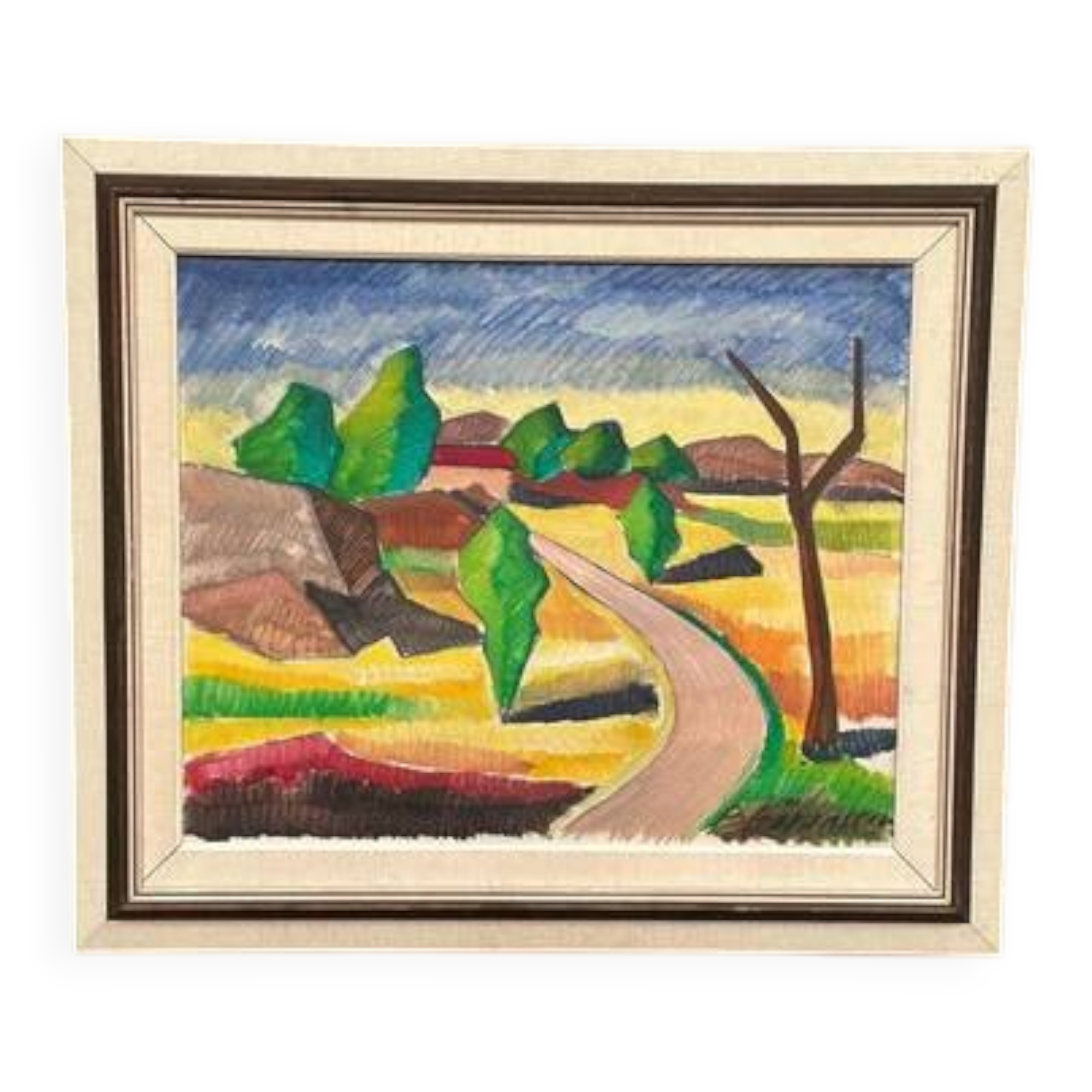 Swedish Mid Century  Oil on Canvas – “Landscape” by Bror Göransson