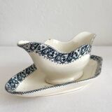 “Henri II” iron earthenware sauce boat, Salins earthenware factory