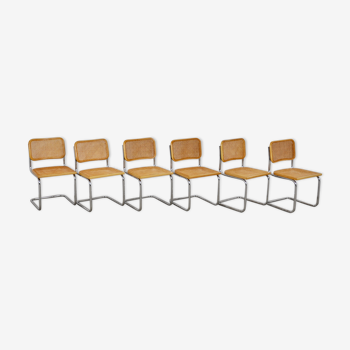 Lot de 6 chaises à manger B32 de Marcel Breuer