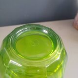 Vintage green molded glass pitcher
