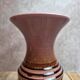 Vintage ceramic vase with textured decoration – pink and brown tones – 1960s/70s