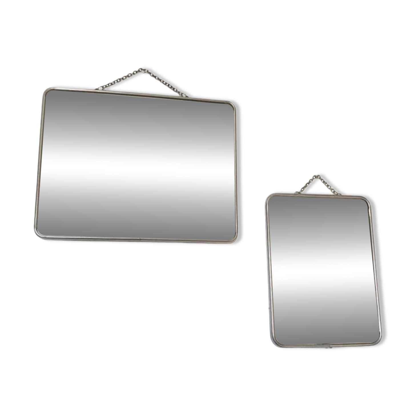 Lot de 2 miroirs de barbier vintage