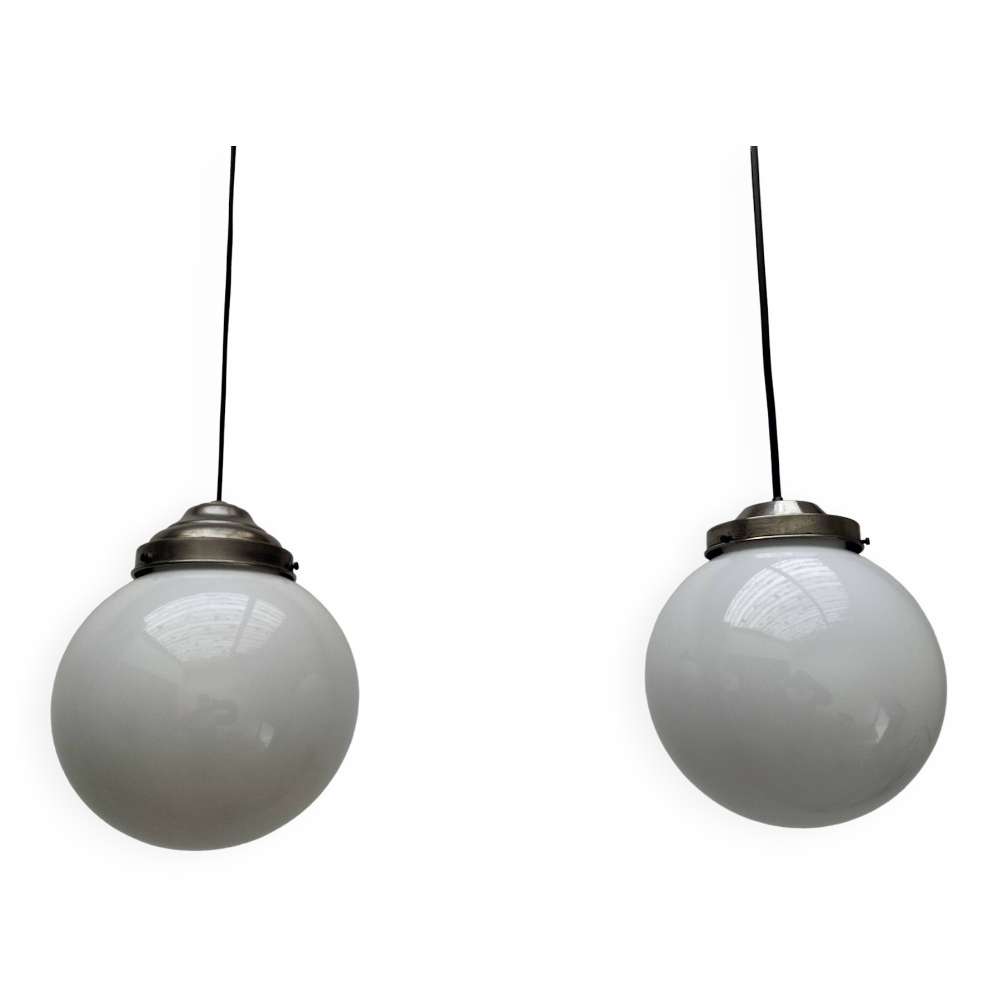 Opaline pendant lights