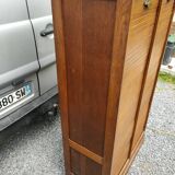 50s double curtain filing cabinet