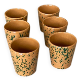 6 verres en terre cuite