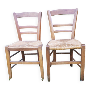 Chaises paillees
