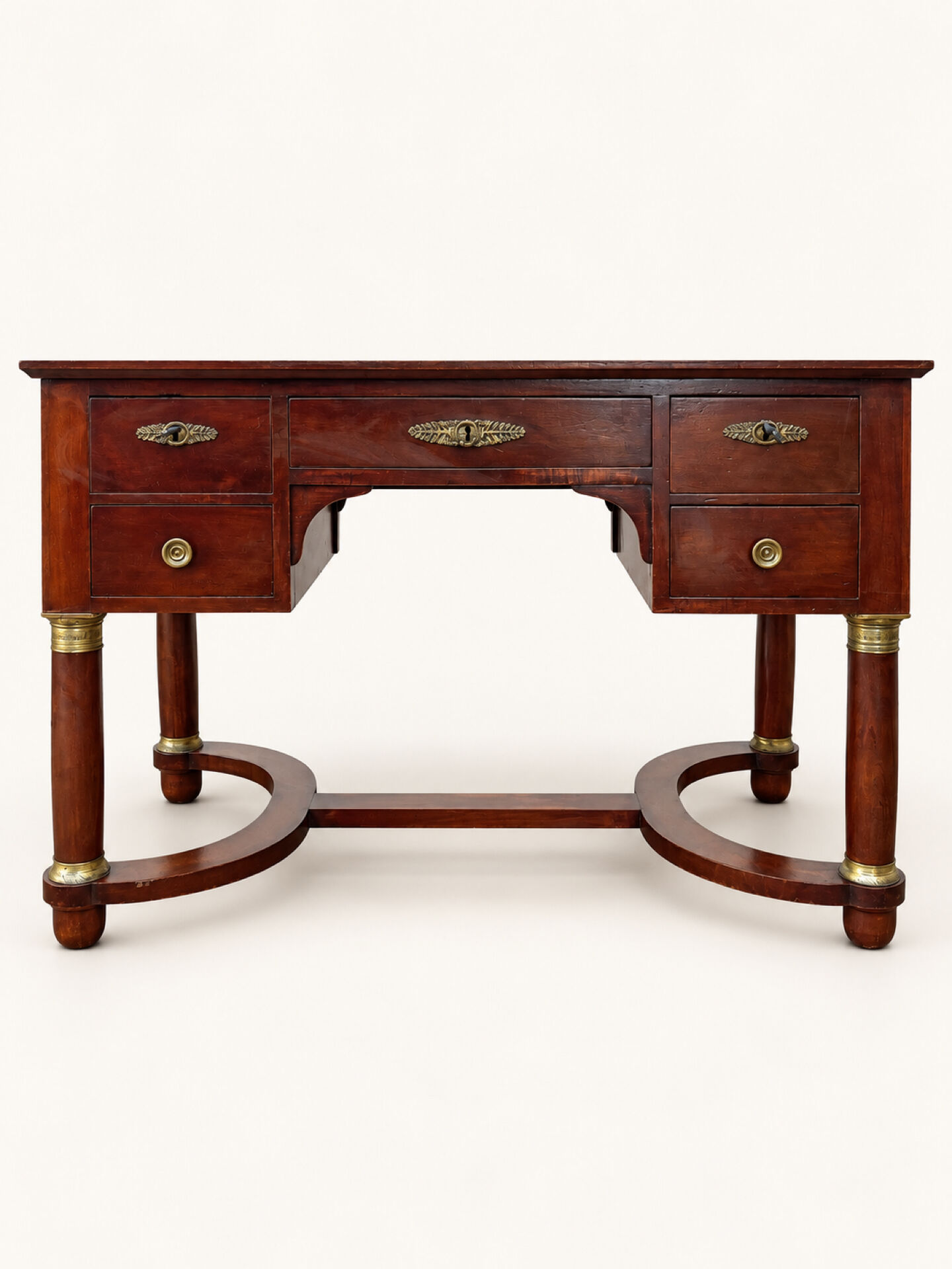 Empire style flat desk in mahogany