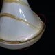 Jugendstil 'organic' vase in white glass with amber veins