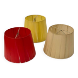 Set of 3 vintage celluloid clip-on lampshades