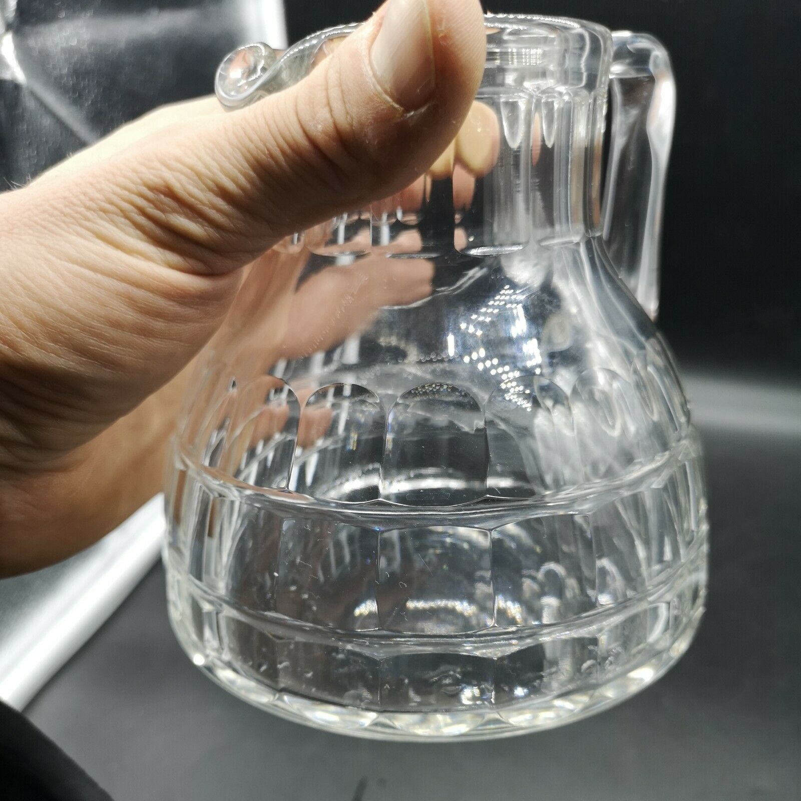 Crystal brocc jug signed Baccarat model Charmes