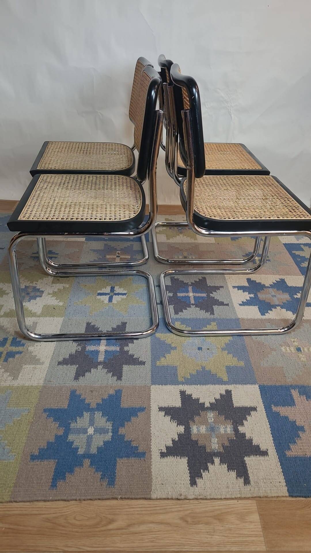 Chaise Cesca B32 noire d'après Marcel Breuer, Italie