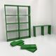 Modular shelf "Dodona 300" green by Ernesto Gismondi for Artemide, 19