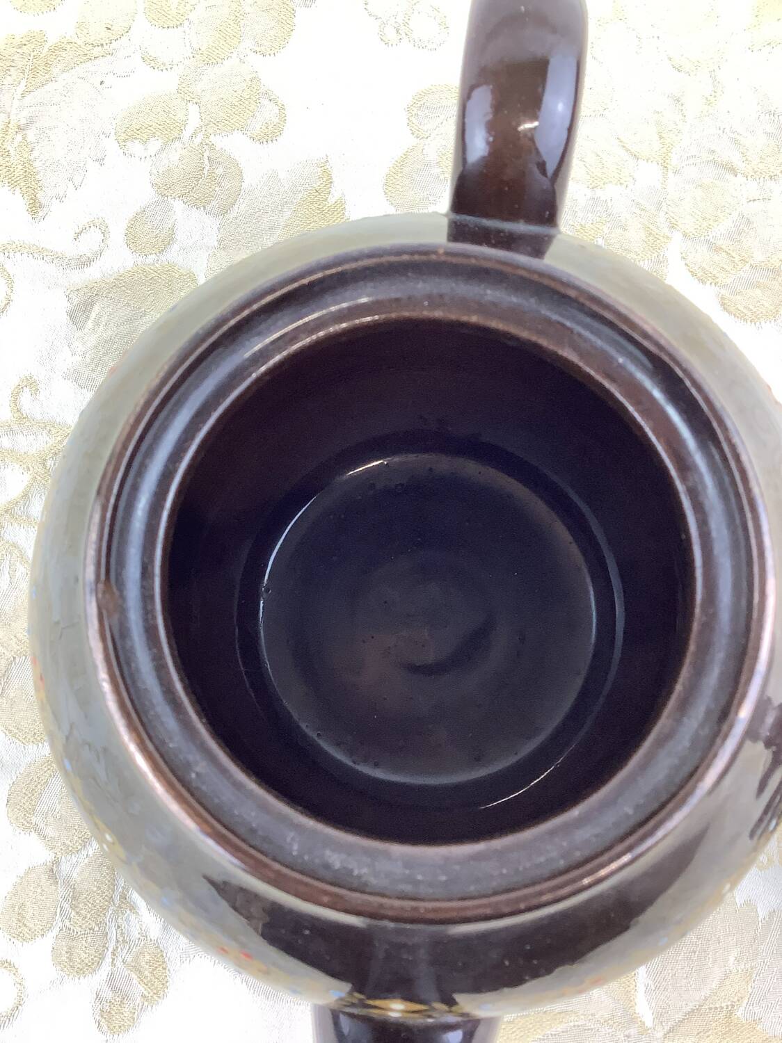 Old teapot Sarreguemines France