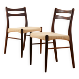 Pair of Scandinavian chairs in Rio rosewood