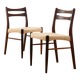 Pair of Scandinavian chairs in Rio rosewood.
