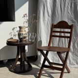 Chaise vintage pliante en bois