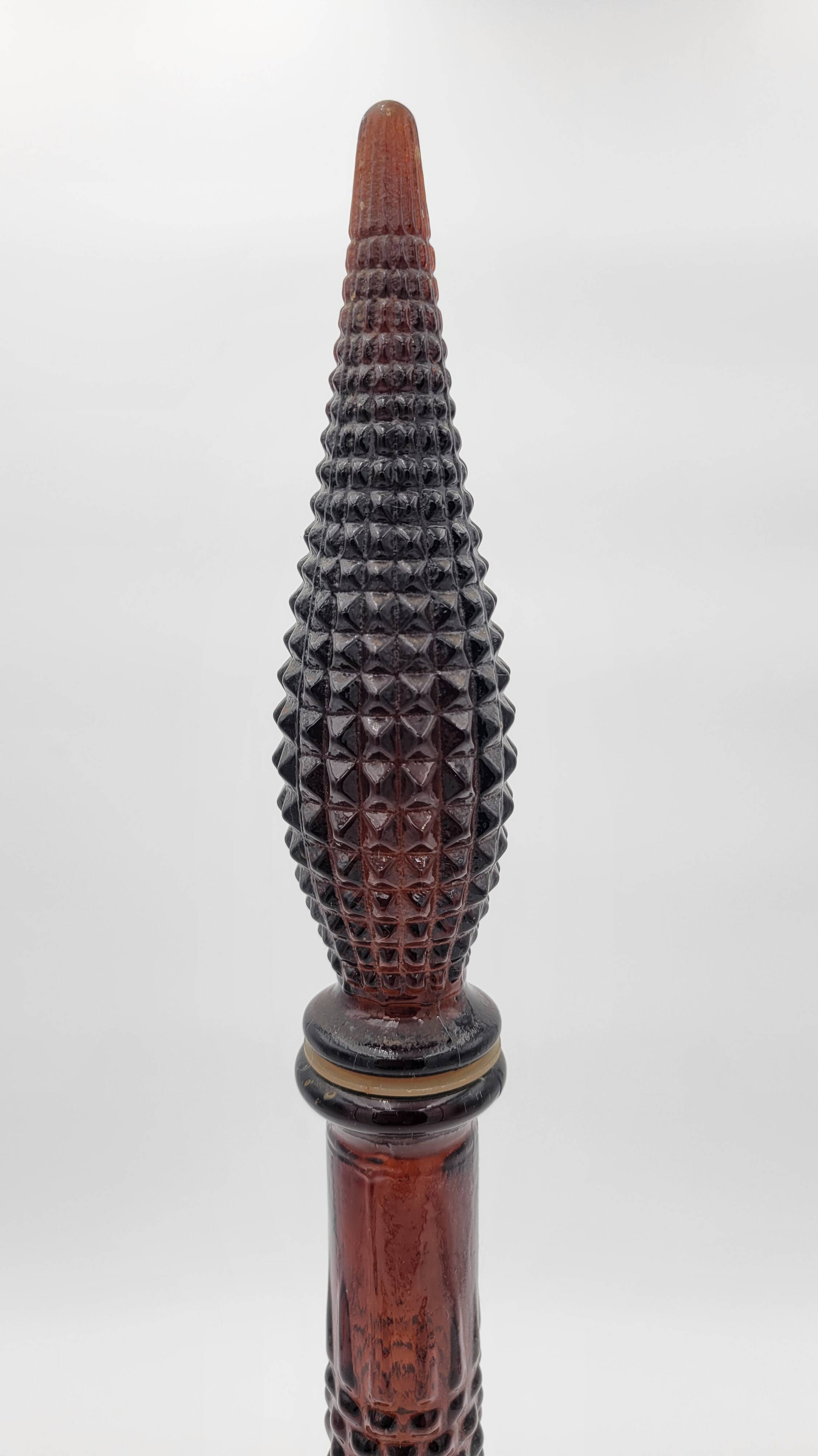 Carafe Italienne Empoli en verre ambré