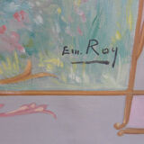 Peinture huile scene venitienne  - debut xxeme - signée emile roy