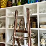 Dark wood 5-step stool