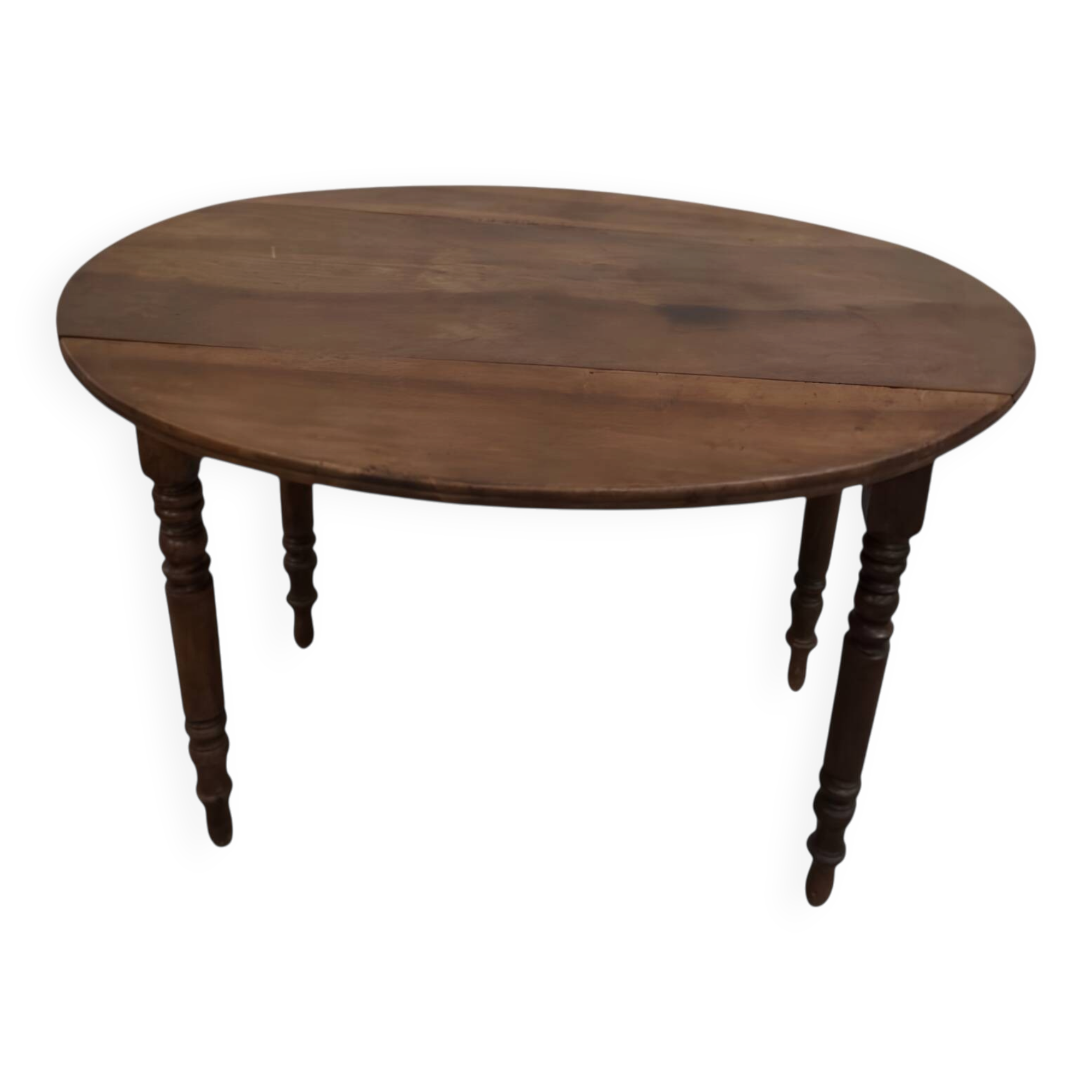 Table ronde en bois massif - pliable 