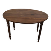 Table ronde en bois massif - pliable 