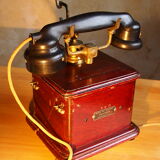 Ericsson antique telephone in wood and bakelite