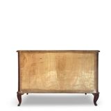 Italian art deco burl walnut chest of drawers, 1930s/1940s