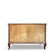Italian art deco burl walnut chest of drawers, 1930s/1940s