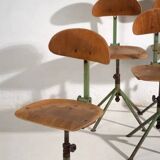 Industrial-style workshop chairs (circa 1950). Set of 4 pieces #1