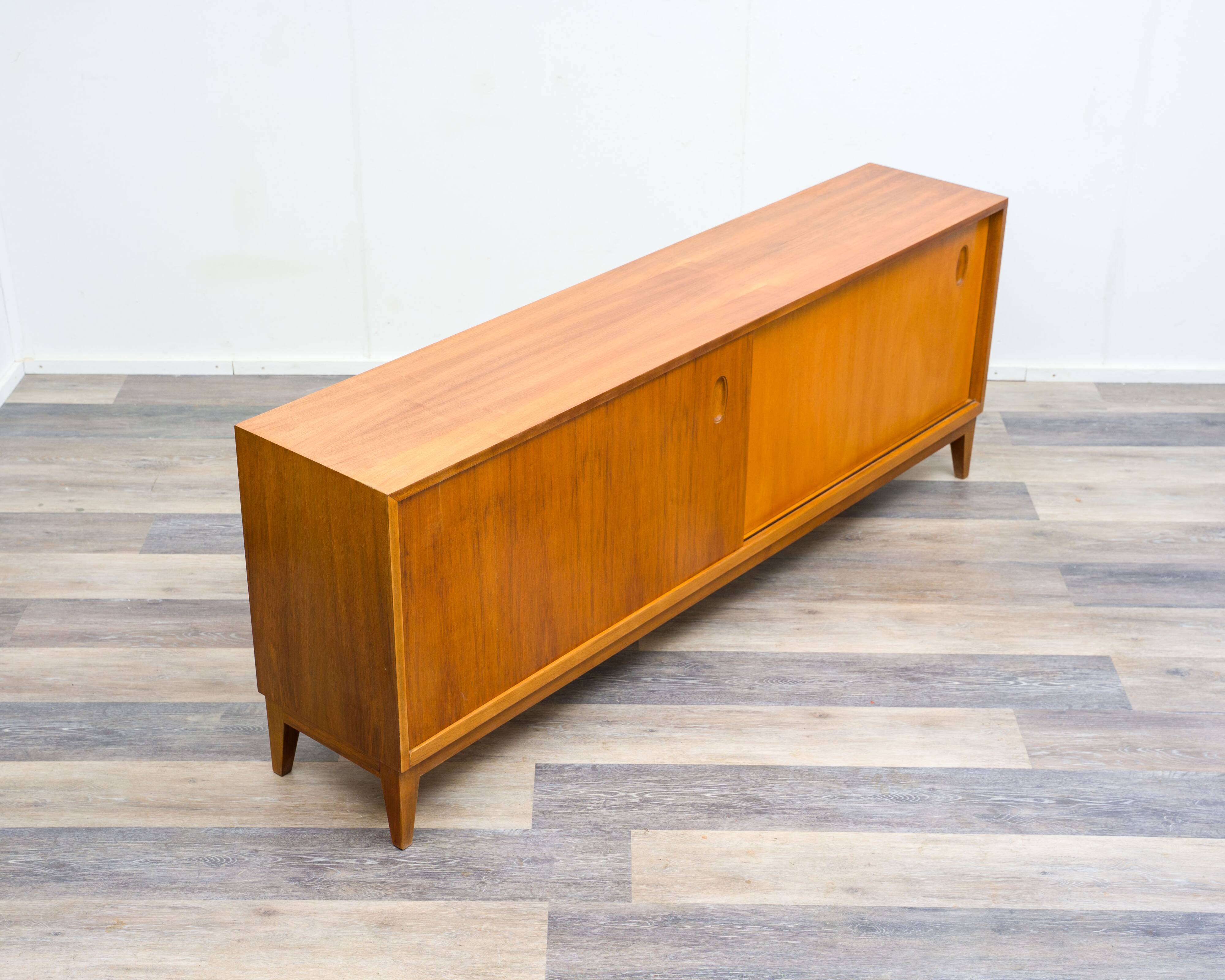 Walnut sideboard with sliding doors, 1950s, design Georg Satink