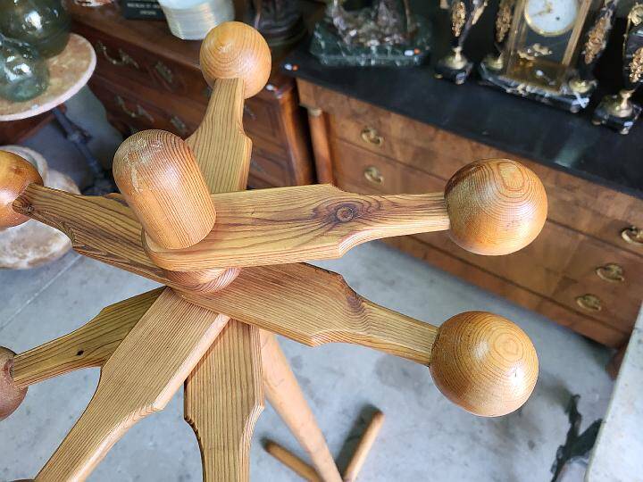 1960 modernist vintage coat rack in fir 7 b