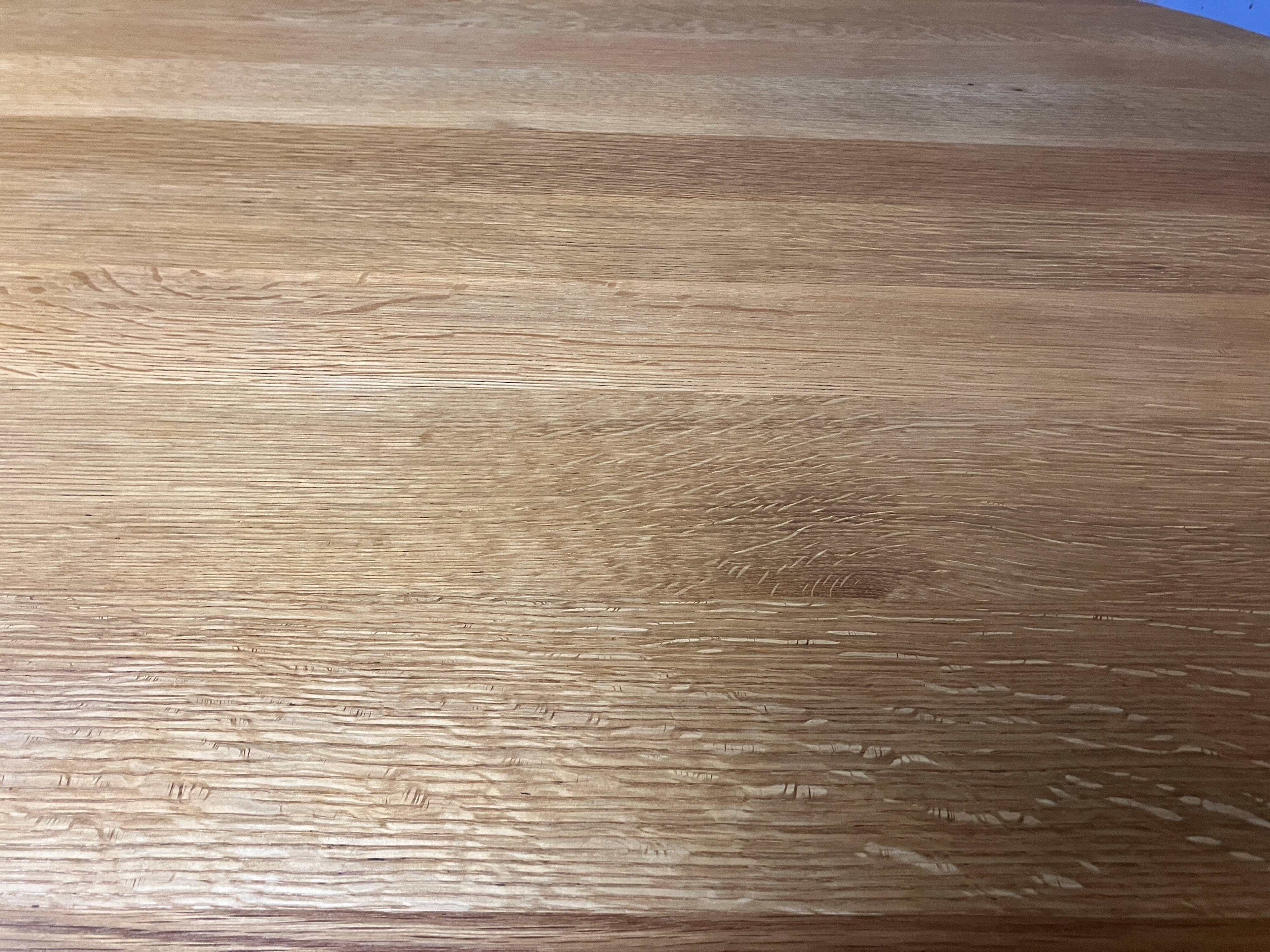 Vintage Dining Table Oval Chrome Solid Oak